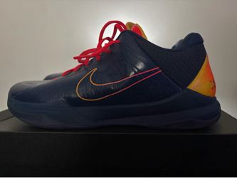 Kobe 5 Caitlin Clark size 11 navy blue yellow and red