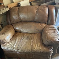 Oversized Leather Recliner 