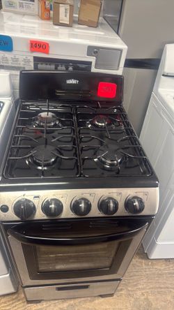 20 inch Freestanding Gas Range with 4 Burners, 2.3 cu. ft. Oven Capacity, Drop Down Broiler Compartment, LP Convertible, in Stainless Steel