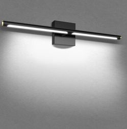 PETLIK Modern Bathroom Vanity Light 32 Inch, 20W Dimmable 6CCT Led Bathroom Light Fixture Over Mirror, Black Bar Vanity Light For Mirror FCC Certifica