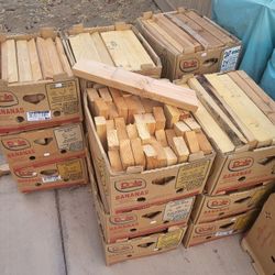 3 Big Boxes Of Firewood - Clean Ready To Burn
