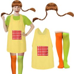 Pippi Longstocking Costume Kit with wig. 