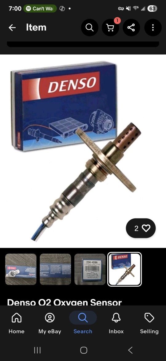 Denso (contact info removed) Oxygen Sensor New Sealed