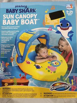 NEW IN BOX SUN CANOPY BABY BOAT SWIMWAYS