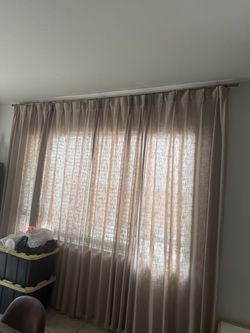 Sheer Linen Pinch Pleat Curtains
