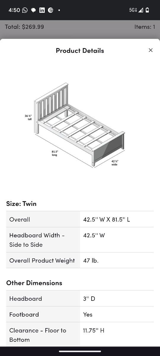 Twin Bed  - Great Condition
