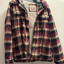 Levi Strauss Sherpa-Lined Plaid Hooded Jacket