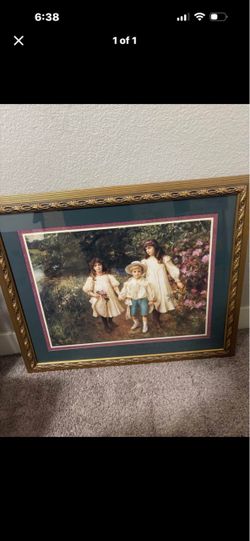 Framed Victorian Children Portrait Print