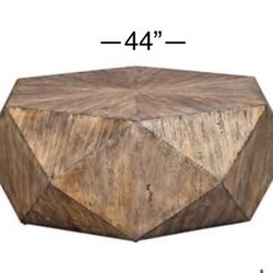Octagon Wood Coffee Table 