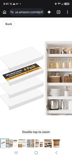 Wire Rack Covers 4 Pack White Shelf Liners
