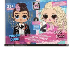 L.O.L Surprise! OMG Movie Magic Fashion Tough Dude and Pink Chick Doll Playset
