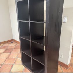 IKEA KALLAX 2x4 Black-Shelf Unit - 8 Cubes - Pre-Assembled 