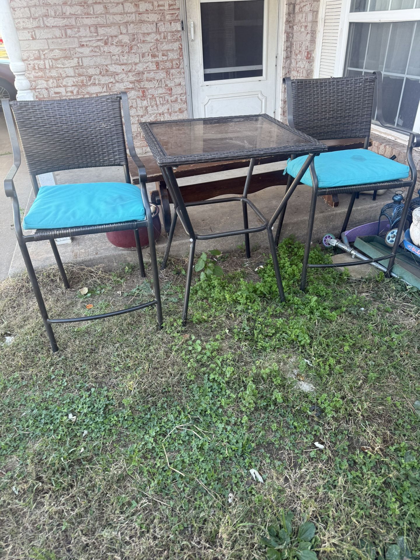 Porch Chairs & Table 3 Piece Set
