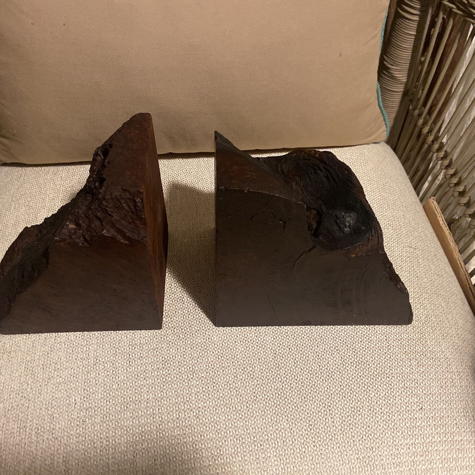 MCM Natural Wood Book Ends