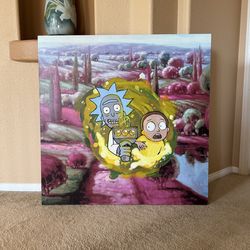 Rick and Morty painting (22x35 inches)