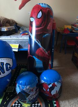 Inflatable Spiderman punching bag