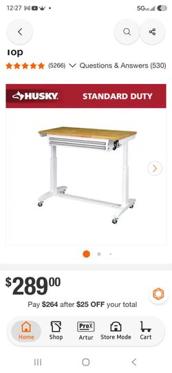 Husky adjustable tool table
