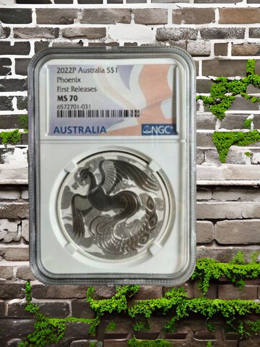 2022-P Australia $1 Phoenix Silver Coin NGC MS 70 First Releases 1 Oz .9999 Fine