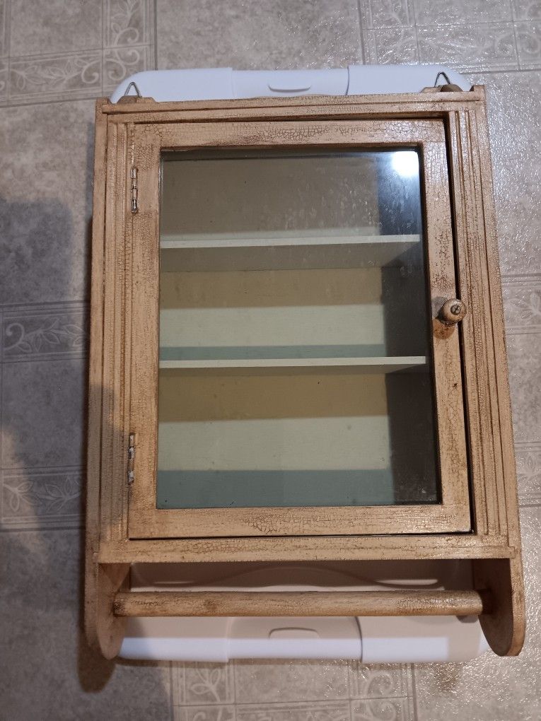 Crackle Wooden Wall Cabinet
