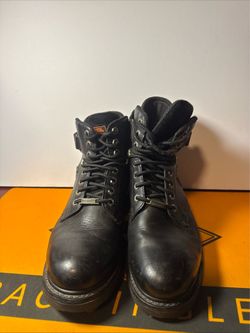 Harley Davidson Mens 11 Black Leather Motorcycle Boots 91017