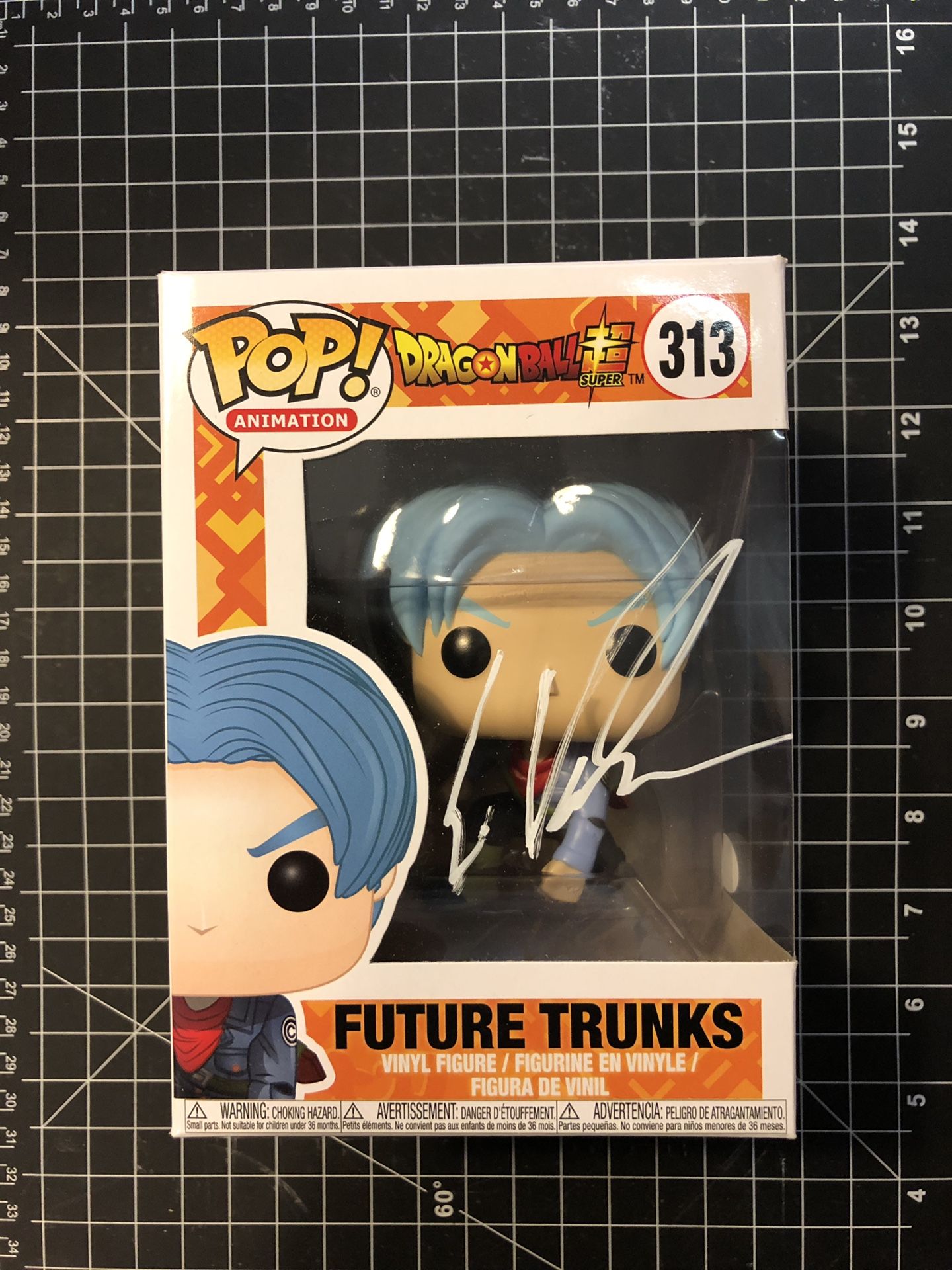 Future Trunks Funko Pop signed by English Voice Actor Eric Vale JSA COA
