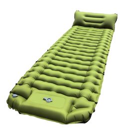 Sleeping Pad, Ultralight Inflatable Sleeping Pad for Camping with Pillow Built-in Foot Pump, Extra Thick Compact Camping Sleeping Mat for Hiking, Back