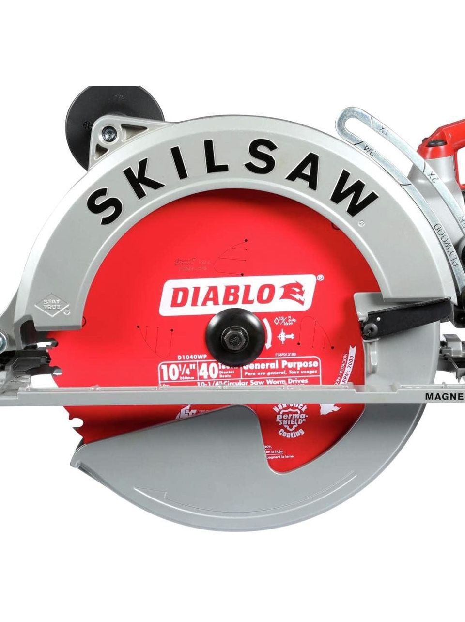 SKILSAW SPT70WM-22 10-1/4 In. Magnesium SAWSQUATCH Worm Drive (Diablo Blade)