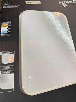 Artika Royce 32” x 24” LED Wall Mirror with Defogger (Brushed Nickel)
