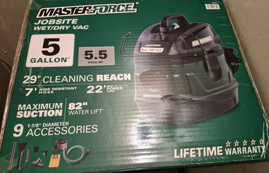 Masterforce 5-Gallon Jobsite Wet/Dry Vac