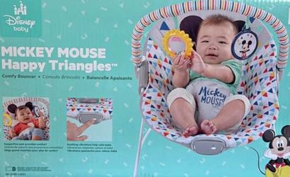 Disney Baby Mickey Mouse Happy Triangles Comfy Bouncer