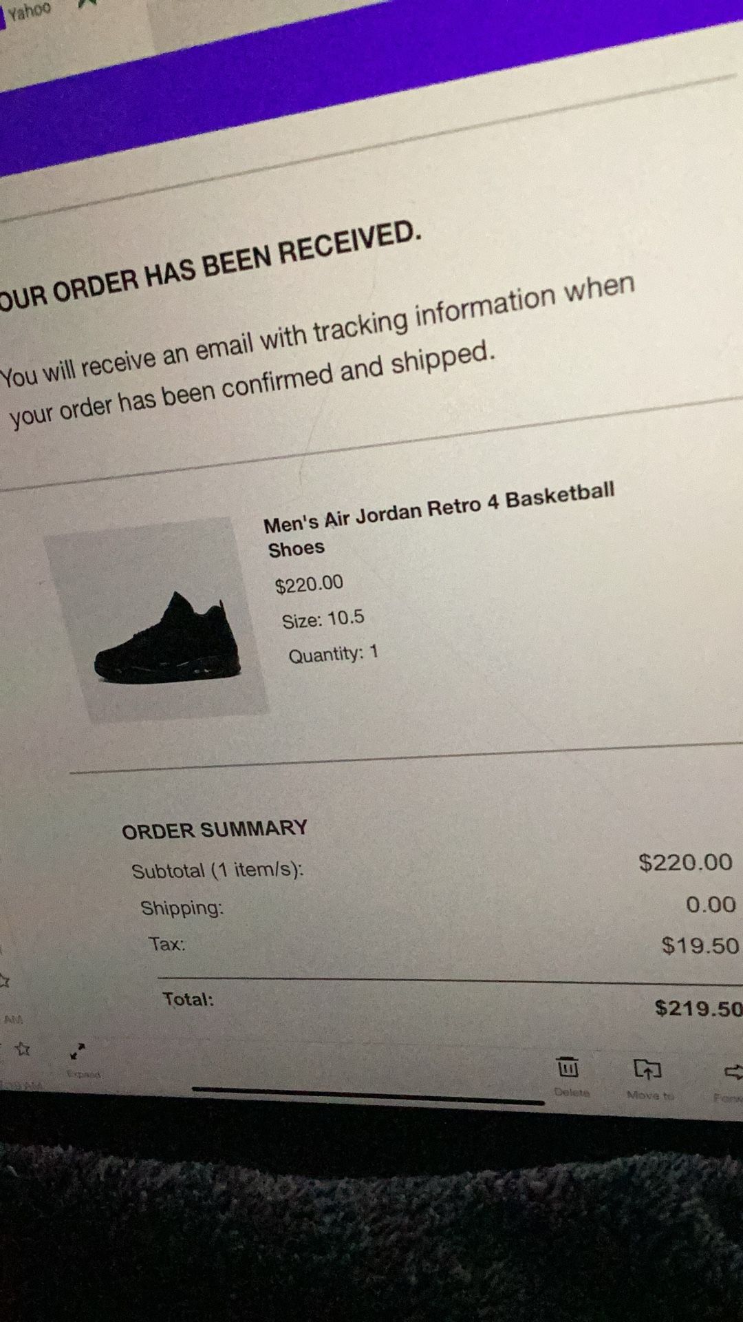 Jordan Retro 4 Black Cat Men’s Shoes Size 10.5 New From Jdsports 