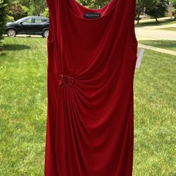 Red Dress Size 10p New With Tag