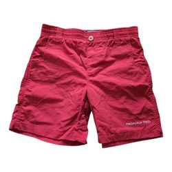 properly tied red mallard shorts youth size XS 2/4