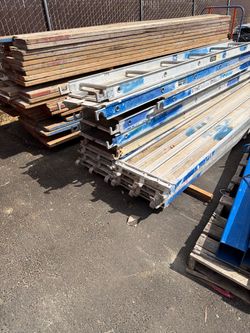 Scafolding and planks