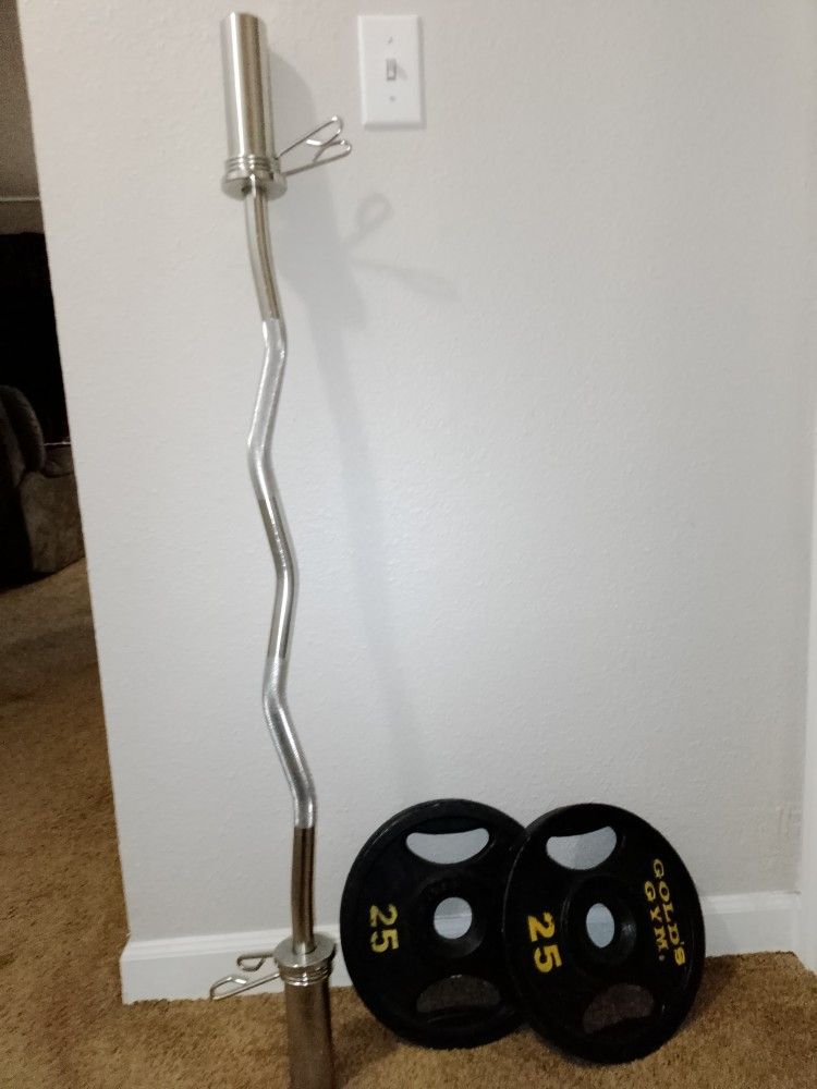 Ez Curl Bar & Weights