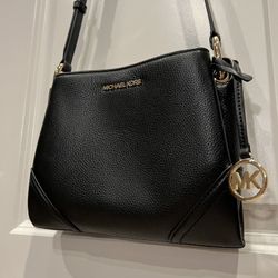 New – Michael Kors Crossbody Bag, Genuine Black Leather | Michael Kors Purse