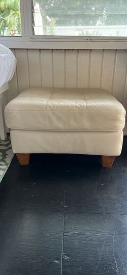 Leather Ottoman Large Square