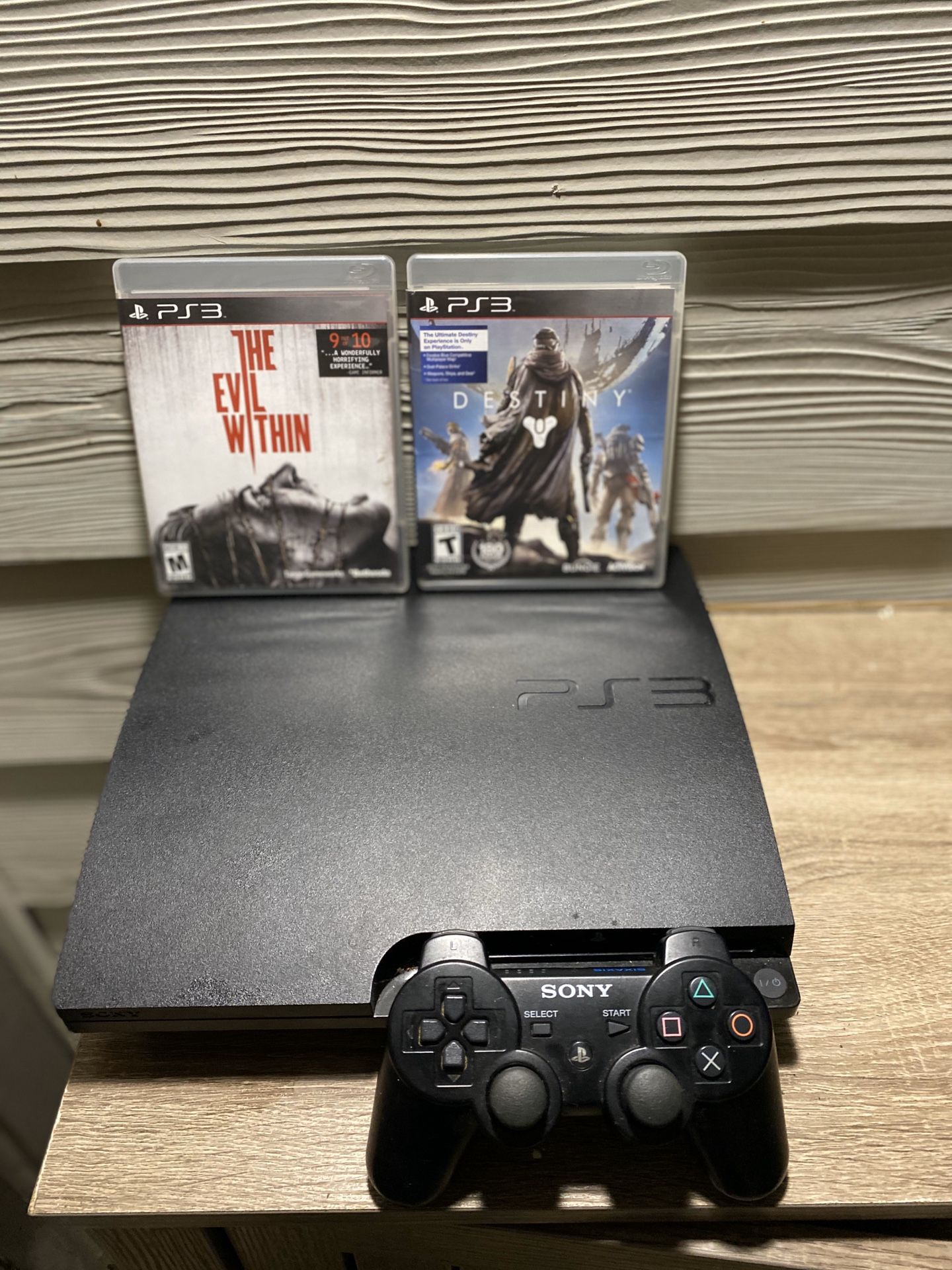 PS3 slim and game, you can choose two game