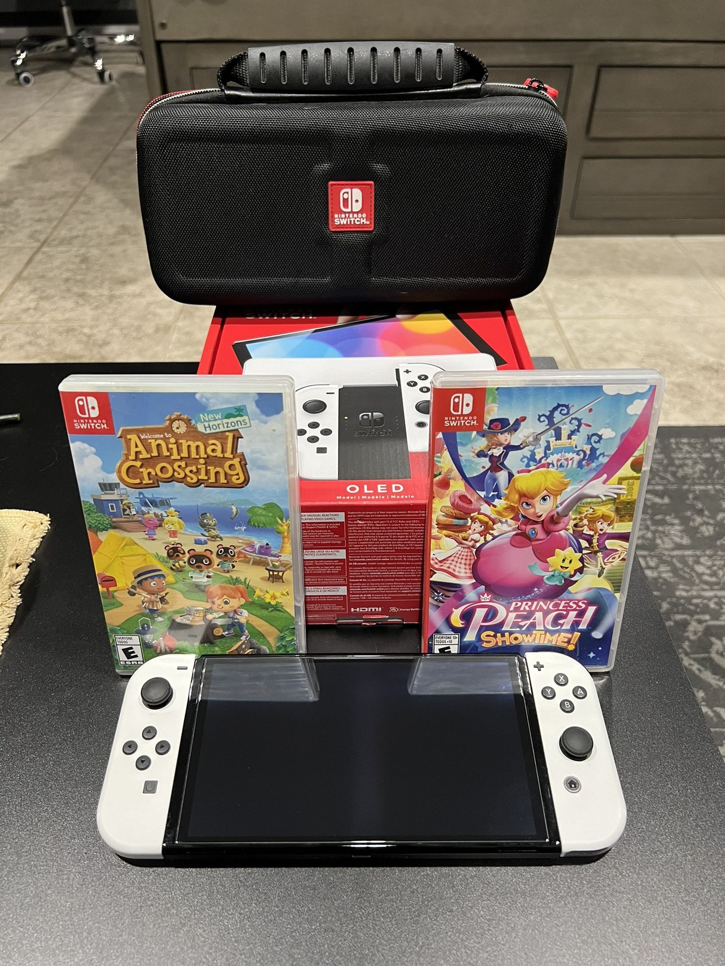 Like New OLED Nintendo Switch With 2 Games