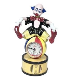 Vintage Telstar Jinmei Circus Clown Talking Alarm Clock Working No Alarm Sound
