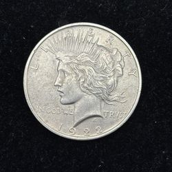 1922 Peace Silver Dollar -- STELLAR NEAR-UNCIRCULATED COIN!