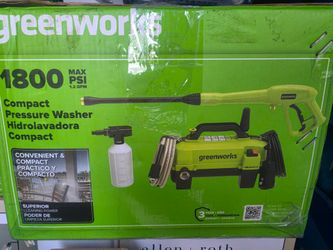 Greenworks 1800 psi pressure washer new
