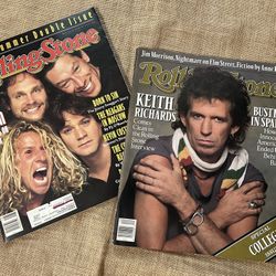 80s Rolling Stone Magazines, Van Halen, Keith Richards 