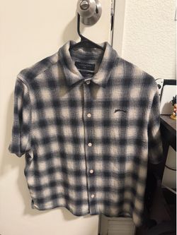 AllSaints Short Sleeve Boxy Check Shirt