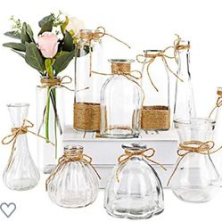 Wedding Nilos Small Clear Bud Vases for Centerpieces in Bulk Mini Vintage 