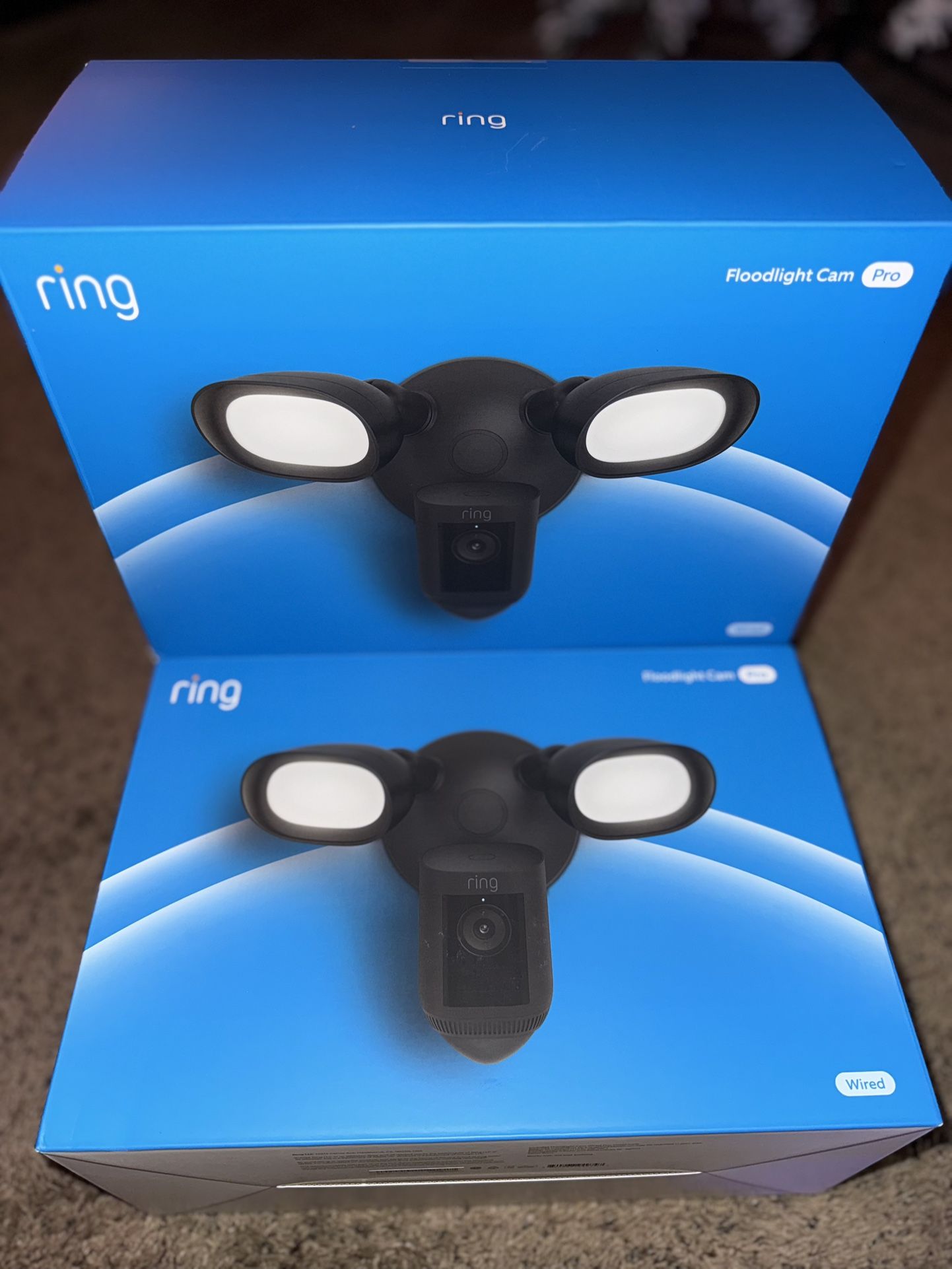 Ring Floodlight Cam Pro Wired Security Camera with 2K Video, Ring Vision, Black