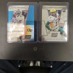 Carson Wentz and Calvin Johnson football rookie card