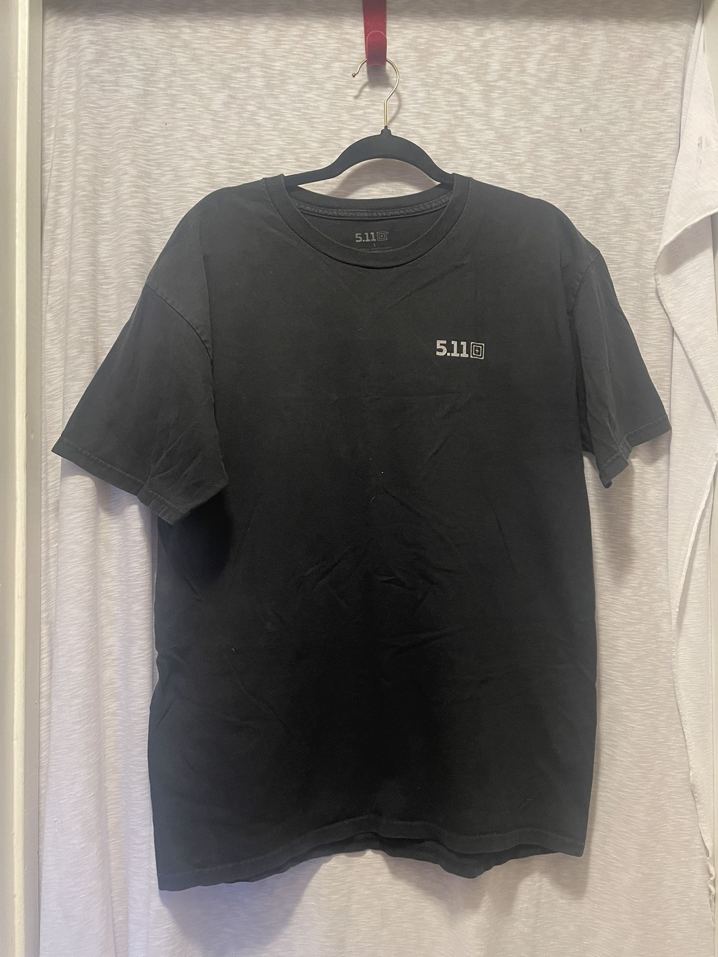 5.11 Tactical Men's Size L Black Short Sleeve Crewneck T Shirt Large 