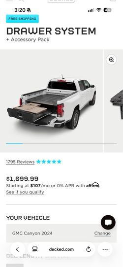 Decked Drawer System for GMC Canyon/Chevy Colorado 2023-Current