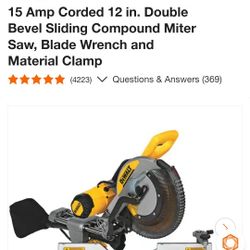 Dewalt Miter Saw Like New Used Once $1